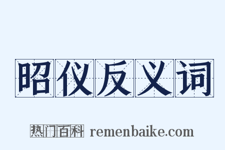 昭仪反义词是什么意思的图片